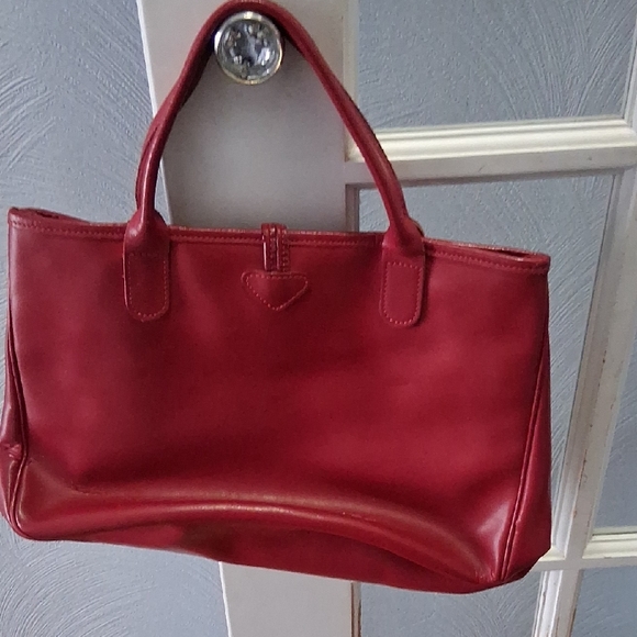 Longchamp Cherry Red Satchel - Picture 3 of 3